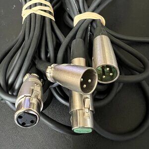 Lot of 2 Microphone Extension Cable w/Male & Female Ends